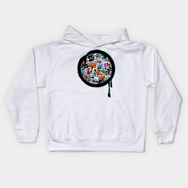 GRAFFITI FUN 3 Kids Hoodie by MARK ASHKENAZI